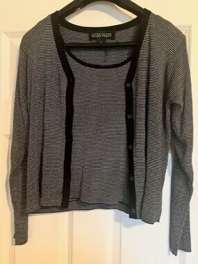 Ellen Tracy Rayon Knit Cardigan and Tank Set